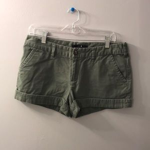Olive green shorts